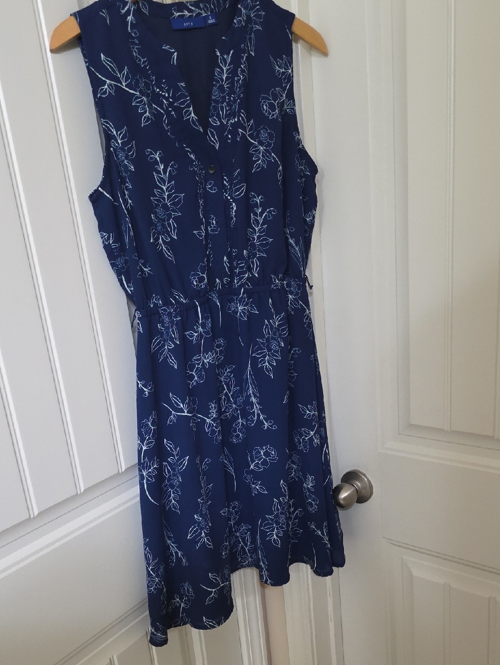 Apt. 9 Navy Blue Floral Midi Dress